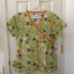 *HOST PICK* Scrub Works Halloween scrub top
